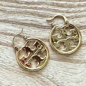 Torch Burch Gold Tone Earrings, OSFM, like new